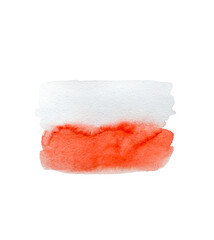 National flag Republic of Poland in watercolor style.