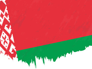 Grunge-style flag of Belarus.