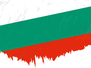 Grunge-style flag of Bulgaria.