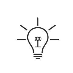 bulb line icon vector design template