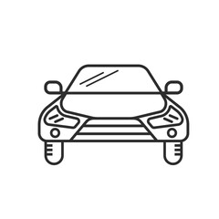 suv car line icon vector design template