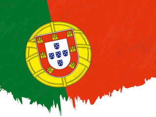 Grunge-style flag of Portugal.