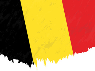 Grunge-style flag of Belgium.