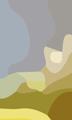 Aesthetic yellow abstract background with copy space area. Suitable for poster and banner