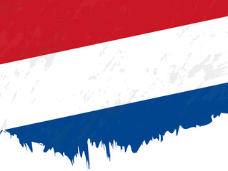Grunge-style flag of Netherlands.