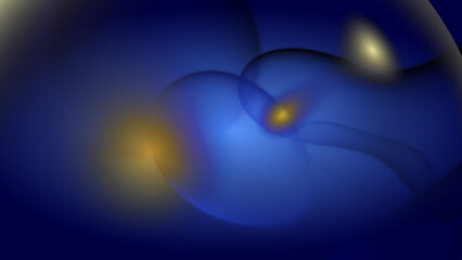 Abstract creative bubble on gradient blue background illustration.