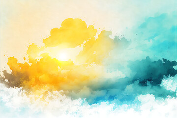 texture oarnge yellow water sea gradient background of watercolor clouds texture  texture hd ultra definition