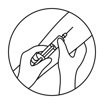 Blood test or other intravenous injection icon