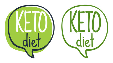 Keto friendly drawn doodle sticker