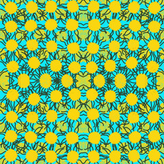 seamless pattern with flowers