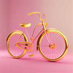 bicycle with pink background