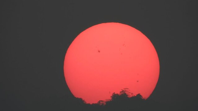 Beautiful sunset - evening- red .