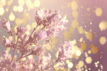 Obraz na płótnie Canvas Crystal 3d rendering of flowers, abstract 3d rendering