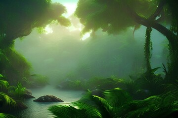 Tropical jungles - generative ai