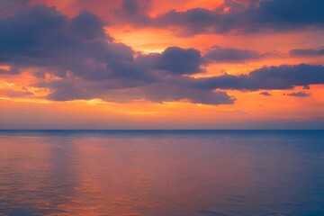 sunset over the sea