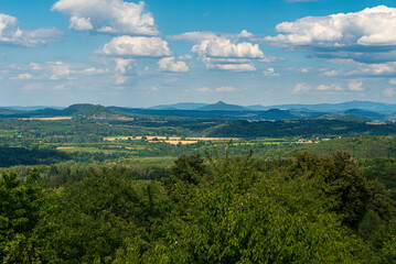 Fototapeta na wymiar View from Nedvezi hill in CHKO Kokorinsko - Machuv kraj near Duba town in Czech republic
