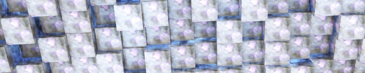 Texture stone background of cubes, stone bricks, 3d rendering