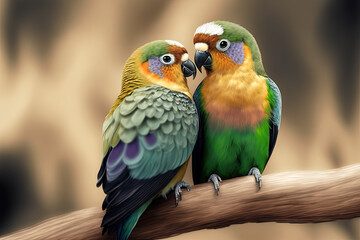 Love Birds: Love birds are a romantic image for Valentine's Day. These birds are often seen as a symbol of love, with their bright colors and the joy they bring when they sing. Display a pair of these