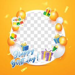Birthday social media frame for profile pic