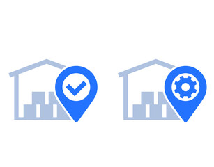 warehouse, logistics and distribution icons