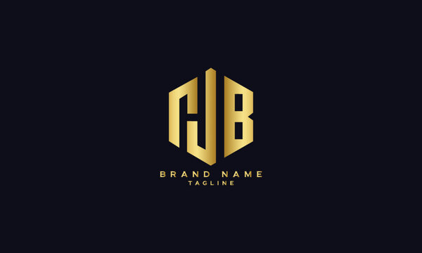 PHJB, HJB, PJB, Abstract initial monogram letter alphabet logo design