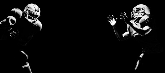 Composite image of american football player