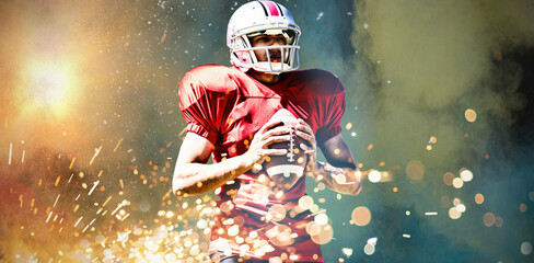 Composite image of american football player © vectorfusionart