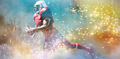 Fototapeta na wymiar Composite image of american football player