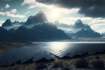 Photovoltaik, Solaranlage in den Bergen