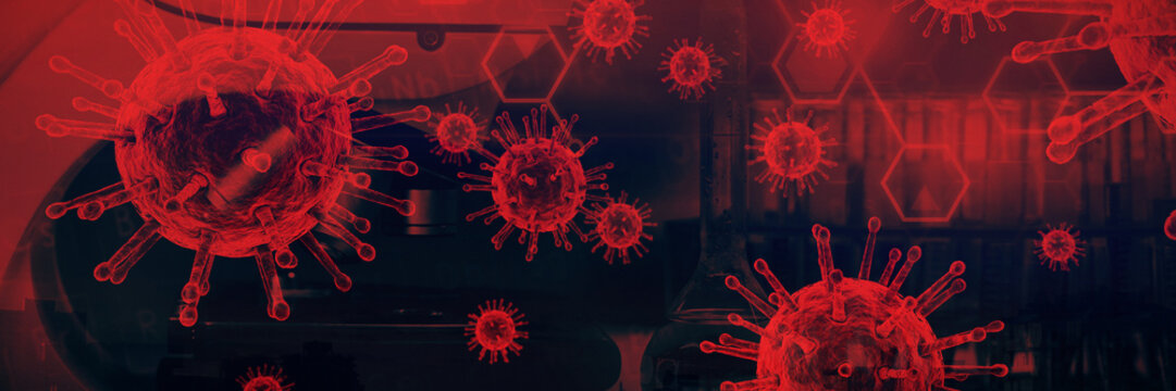 Composite image of coronavirus on white background. Testing for Coronavirus pandemic