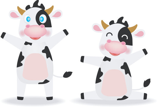 cow character vector design