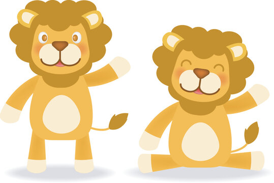 Lion character vector design