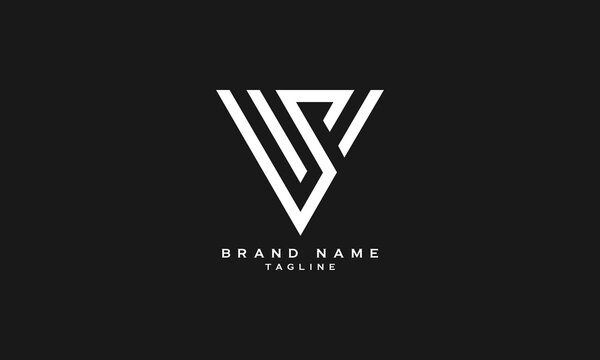 UWPF, WPF, Abstract initial monogram letter alphabet logo design
