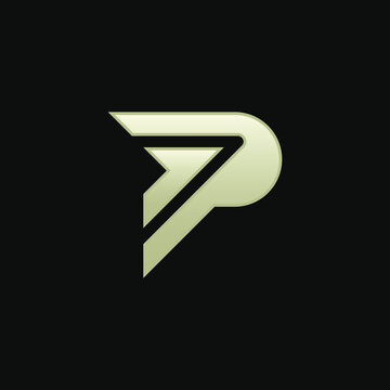 Fancy, Elegant And Modern Letter P Arrow Direction Logo