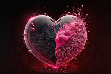 Happy Valentine's Day, Heart Design, Generative AI