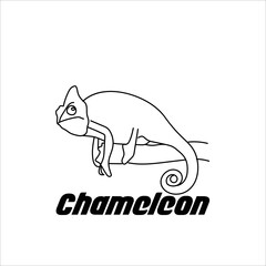 Chameleon symbol design concept icon design.  Chameleon symbolism and meanings include adaptability, artistry, balance, transformation, psychic awareness, spirit animal