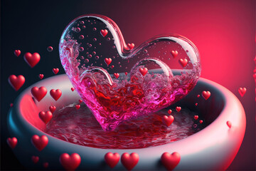 Happy Valentine's Day, Heart Design, Generative AI