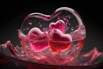 Happy Valentine's Day, Heart Design, Generative AI