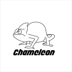 Chameleon symbol design concept icon design.  Chameleon symbolism and meanings include adaptability, artistry, balance, transformation, psychic awareness, spirit animal