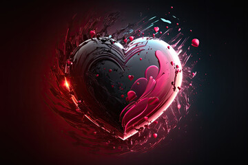 Happy Valentine's Day, Heart Design, Generative AI