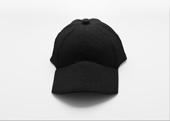black cap isolated on white