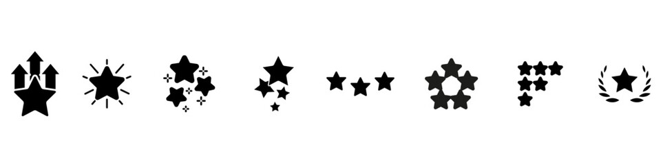Star icon vector set. Rating illustration sign collection. Review symbol. Grade logo.