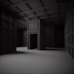 Interior 4 3d negro