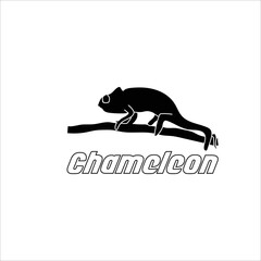 Chameleon symbol design concept icon design.  Chameleon symbolism and meanings include adaptability, artistry, balance, transformation, psychic awareness, spirit animal