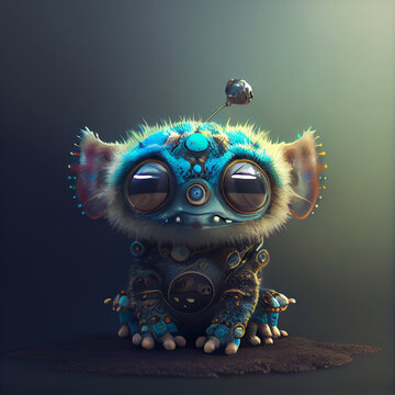 Generative AI - Cute alien animal