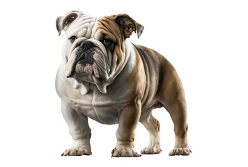 Obraz premium Bulldog dog isolated, generative ai , PNG