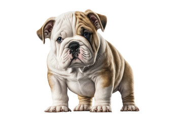 Fototapeta premium Bulldog dog isolated, generative ai , PNG