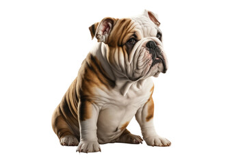 Bulldog dog isolated, generative ai , PNG