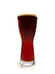 Beer glasse on white background