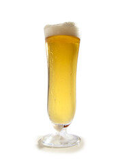 Beer glasse on white background